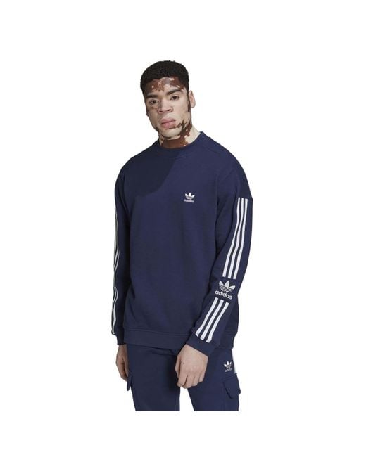 Adidas Originals Blue Adicolor Classics Lock-up Trefoil Sweatshirt for men