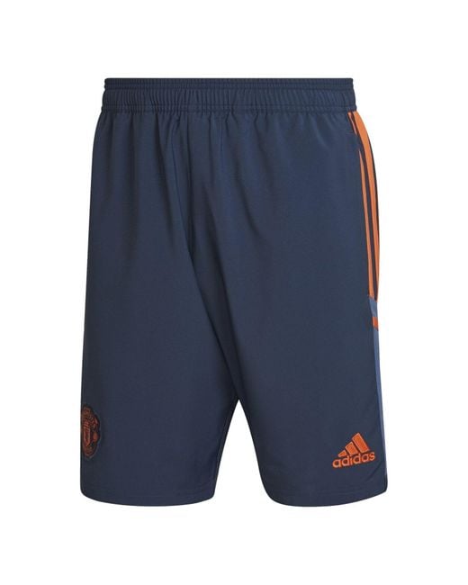 Adidas Blue Manchester United 2022/23 Down Time Shorts for men
