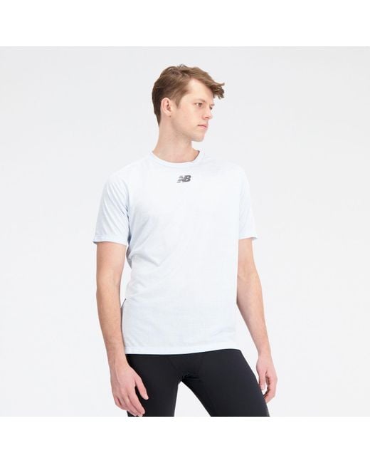 New Balance Blue Impact Running Luminous T-shirt for men
