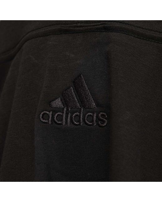 Adidas Black Essentials Logo Hoodie for men