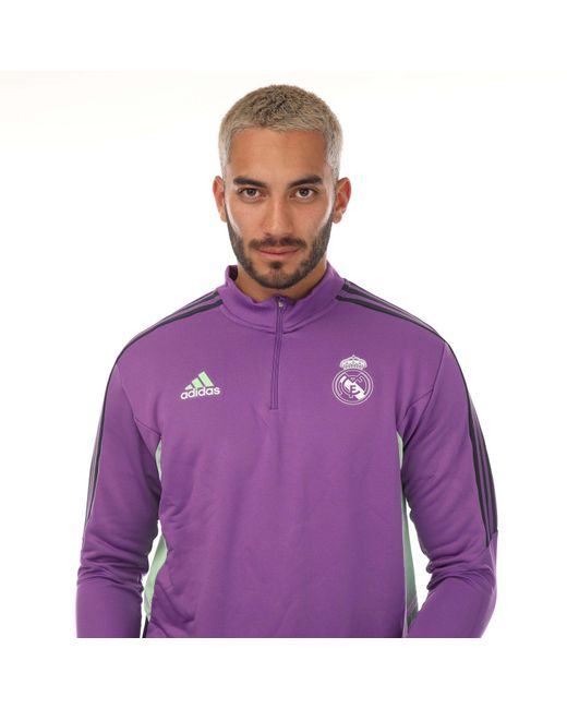 Adidas Purple Real Madrid 2022/23 Training Top for men