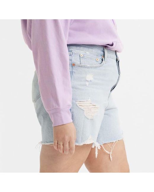 Levi's Blue Levi'S Womenss 501 Plus Original Shorts