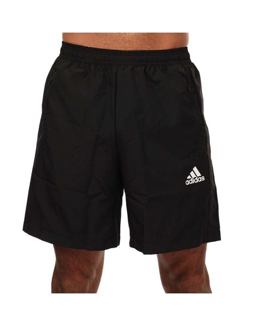 Adidas Black Aeroready D2m Woven Sport Shorts for men