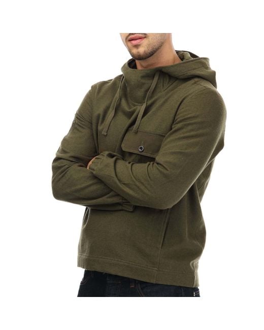 Pretty Green Green Sweeney Wool Blend Hooded Pullover for men