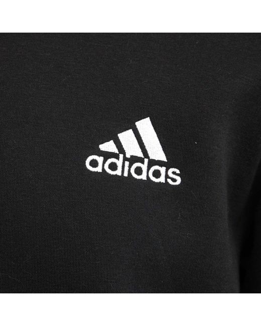 Adidas Black Feelcozy Essentials Fleece Sweatshirt for men