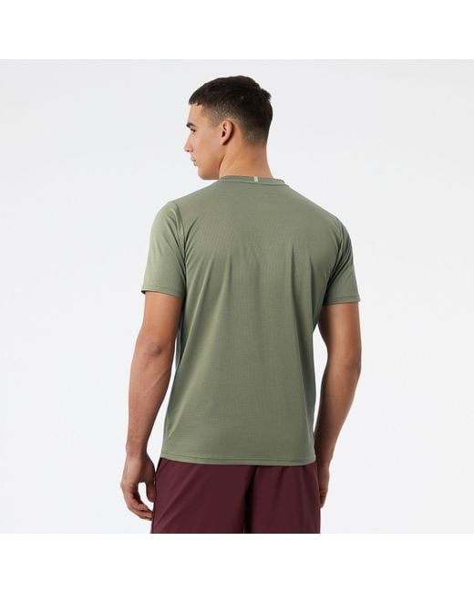 New Balance Green Core Running T-shirt for men