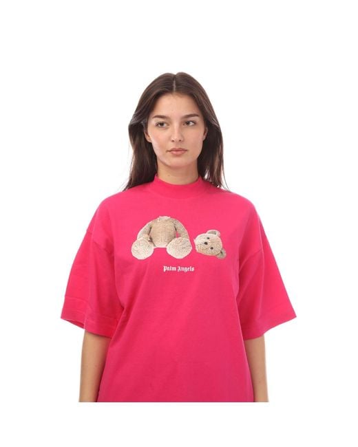 Palm Angels Pink Bear Loose T-shirt