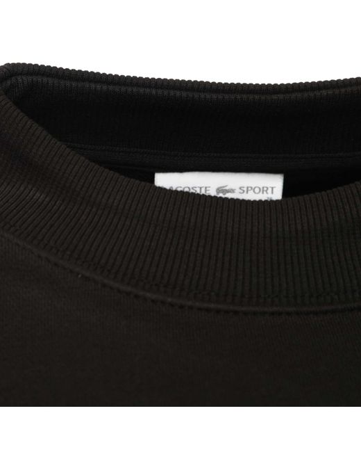 Lacoste Black Sport Fleece Tennis Sweatshirt