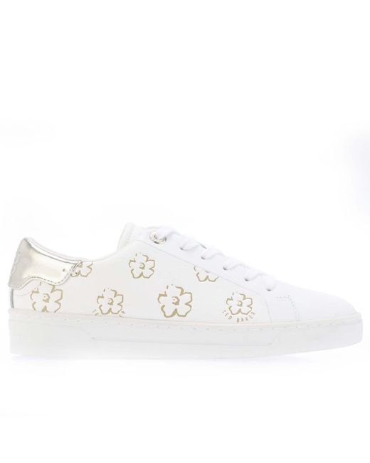 Ted Baker White Taliy Cupsole Trainers