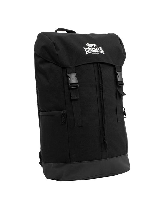Lonsdale Black Niagara Eight Pockets Padded Backpack for men