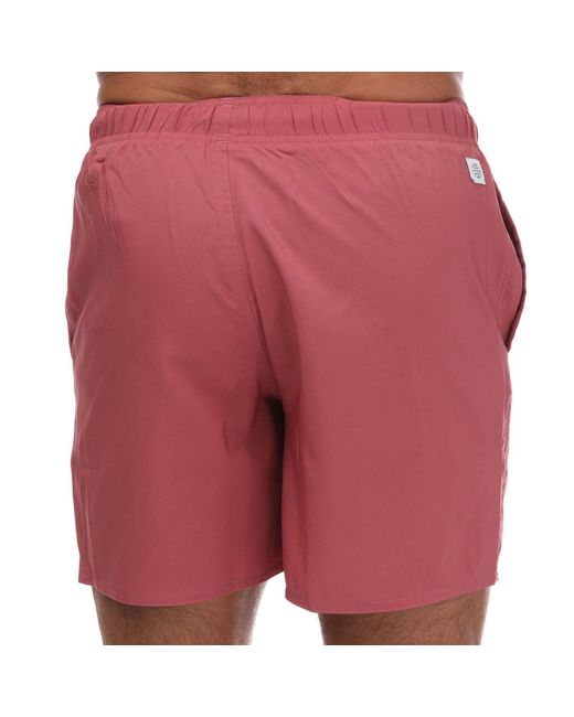 Adidas Red Solid Swim Shorts for men