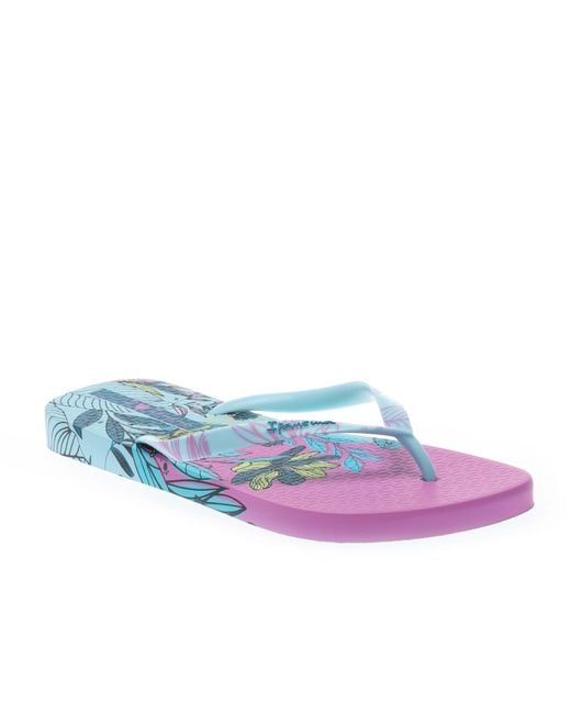 Ipanema Blue Flower Bomb Flip Flops