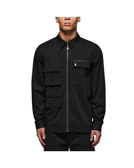 Mallet Black Shirt Jacket for men