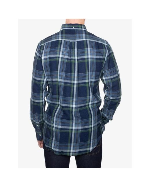 Gant Blue Regular Fit Twill Check Shirt for men