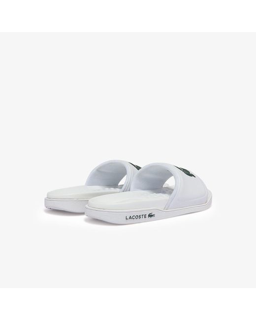 Lacoste White Croco Dualsite Sliders