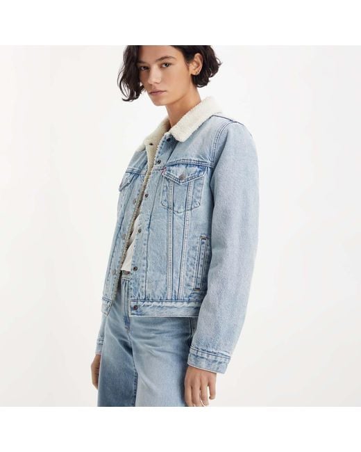 Levi's Blue Levi'S Womenss Original Sherpa Trucker Jacket