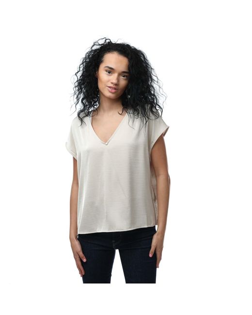 Vero Moda Gray Marys Dana Satin Top