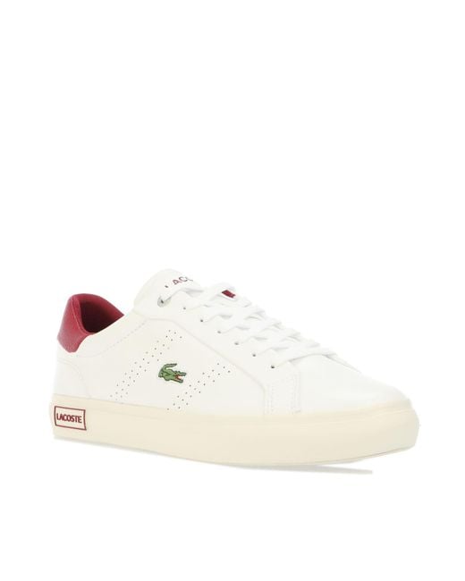 Lacoste White Powercourt 2.0 Trainers for men