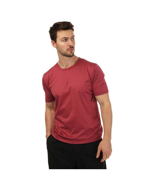 C P Company Red Jersey No Gravity T-shirt for men
