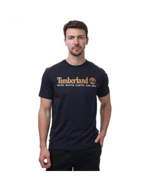 Timberland Black Front Graphic T-shirt for men