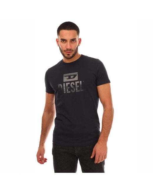 DIESEL Black T-Diego Tone On Tone T-Shirt for men