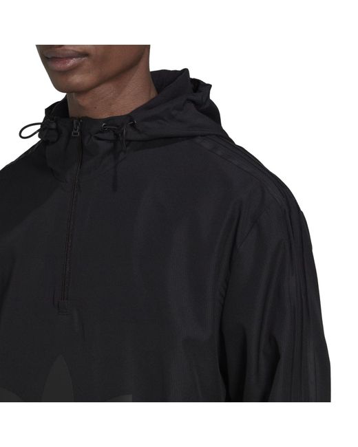 Adidas Originals Black Trefoil Windbreaker Jacket for men