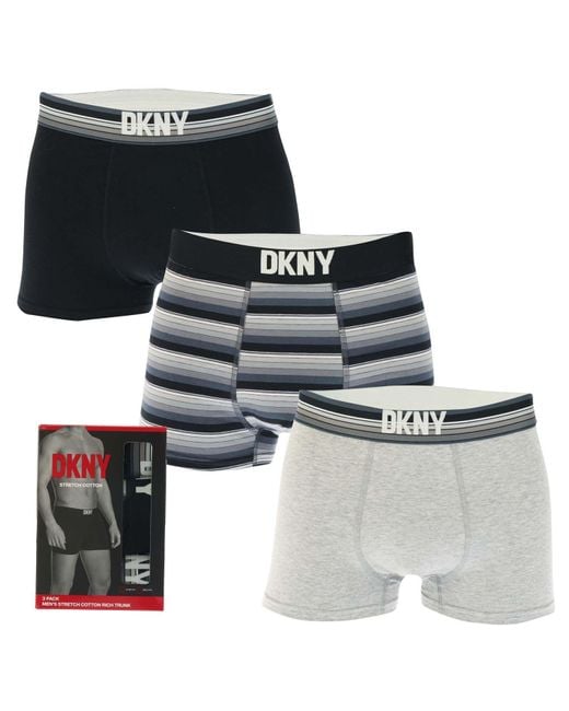DKNY Black Dallas 3 Pack Boxer Shorts for men