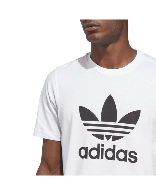Adidas Originals White Adicolor Classics Trefoil T-shirt for men