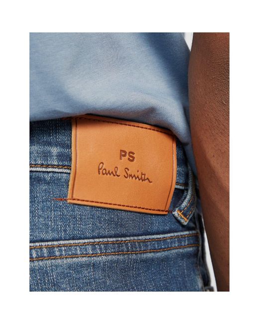 Paul Smith Blue Reflex Organic Tape Fit Jeans for men