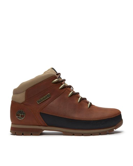 Timberland Brown Euro Sprint Mid-Lace Up Boot Medium Size 6.5 for men