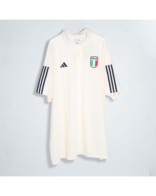 Adidas Natural Italy Tiro 23 Cotton Polo Shirt for men