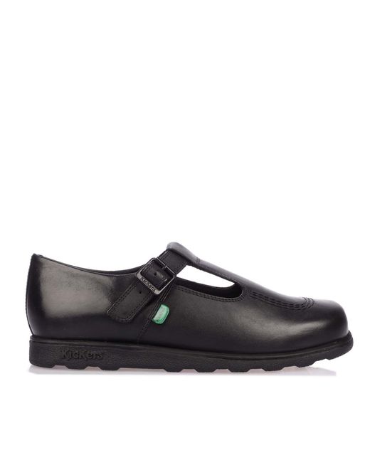 Kickers Black Fragma T-Buckle Shoe Size 3