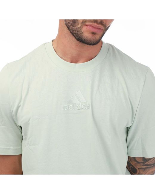 Adidas Green Studio Lounge T-shirt for men