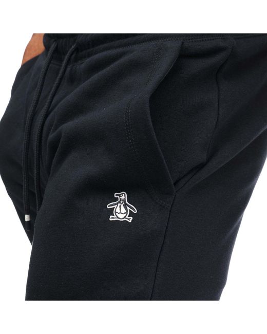 Original Penguin Black Core Logo Jog Pants for men