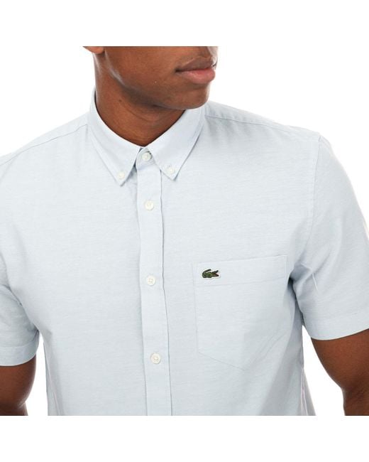 Lacoste Blue Regular Fit Cotton Shirt for men