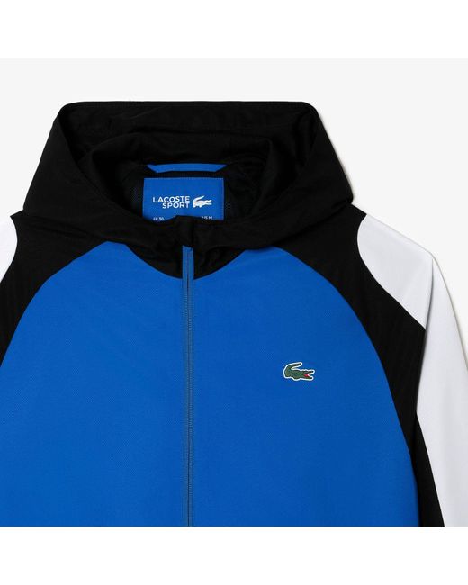 Lacoste Blue Sport Colourblock Tennis Jacket for men