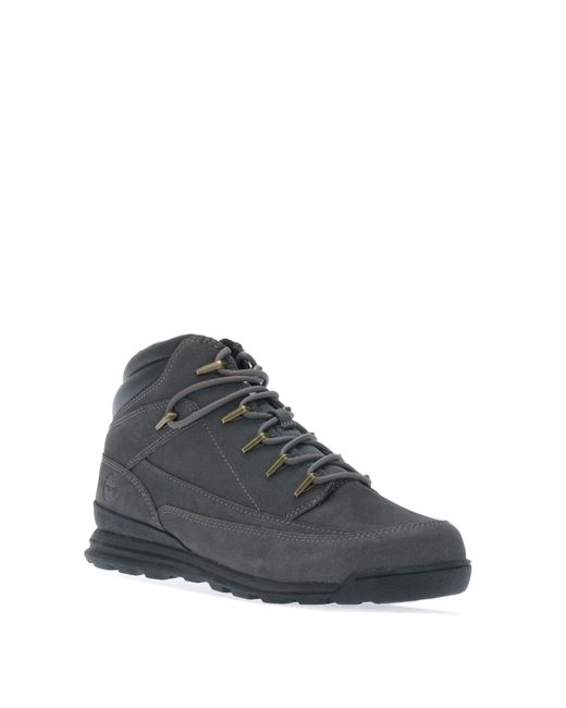 Timberland Gray Euro Basic Mid Lace Boots for men