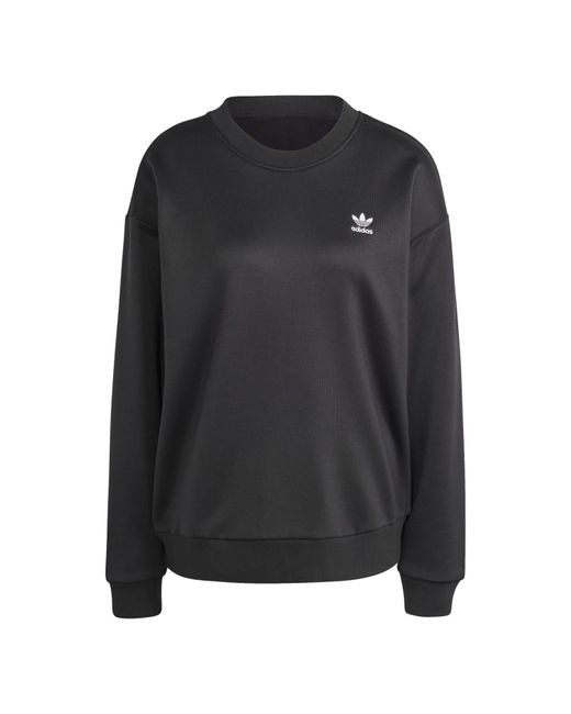 adidas Originals Trefoil Loose Crew Sweatshirt in Black Lyst UK