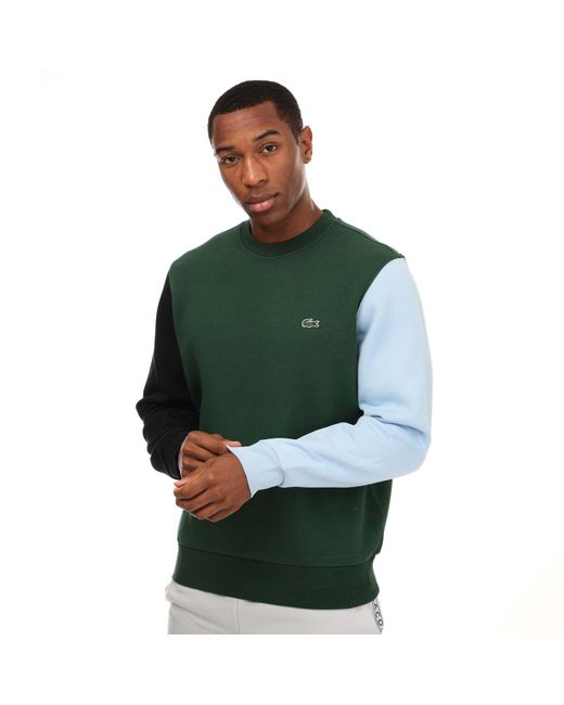 Lacoste Green Brushed Fleece Sweatshirt for men