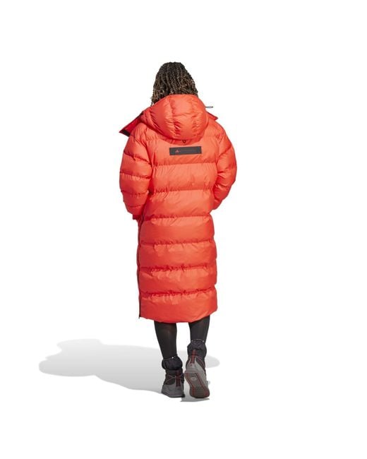 Adidas By Stella McCartney Red Truenature Long Puffer Jacket