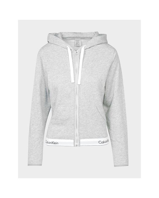 Calvin Klein Full zip Hoodie in Grey Lyst UK