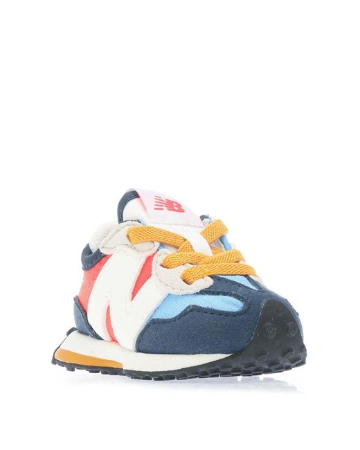 New Balance Blue Kids 327 Bungee Lace Trainers for men