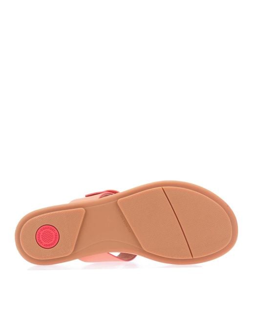 Fitflop Pink Gracie Rubber-buckle Toe-post Sandals