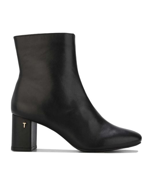 Ted Baker Black Neyomi Leather Block Heel Ankle Boots