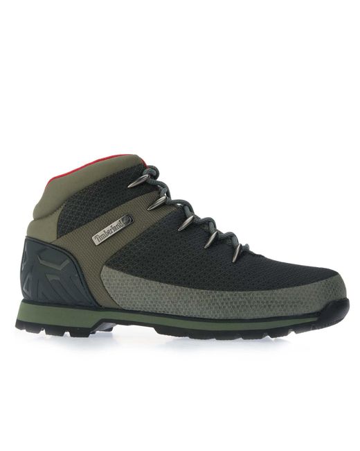 Timberland Euro Sprint Mid Lace Waterproof Hiking Boots in Green for Men Lyst UK