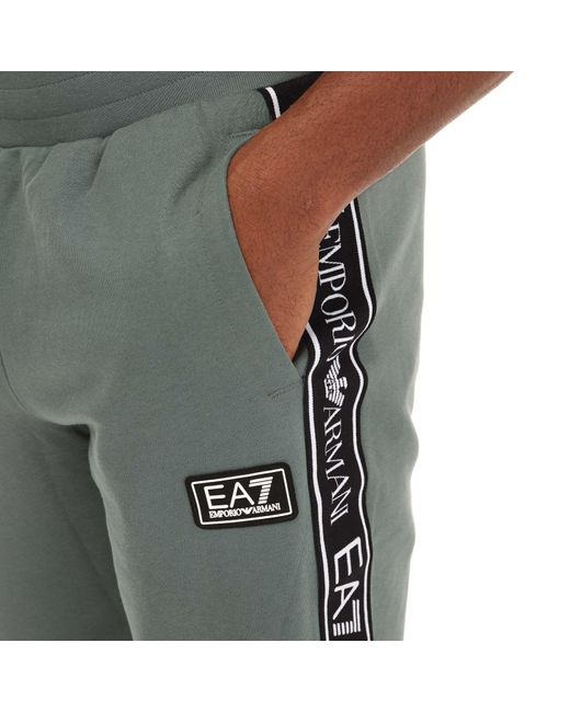 EA7 Green Emporio Armani Logo Series Cotton-blend Joggers for men