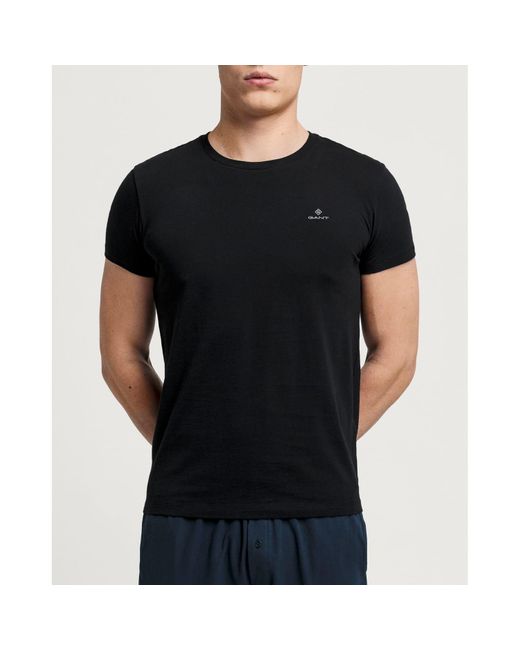 Gant Black 2 Pack Crewneck T-shirt for men