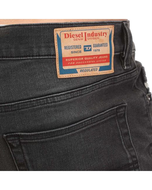 DIESEL Black D-luster Slim Jeans for men