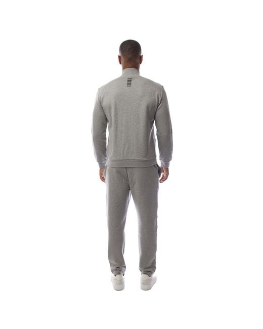 EA7 Gray Full-Zip Tracksuit for men