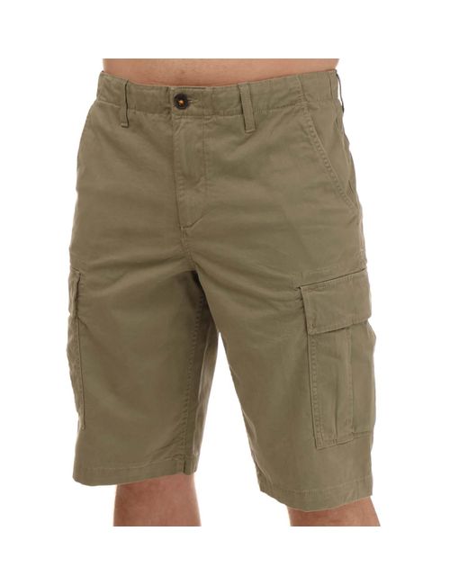 Timberland Green Outdoor Relaxed Cargo Shorts for men